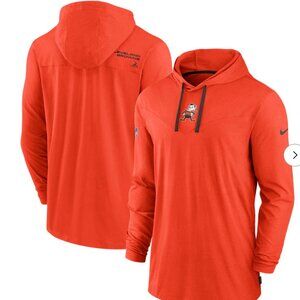 NWT Nike Orange Cleveland Browns Sideline Performance Hoodie Tri-Blend LS Tee